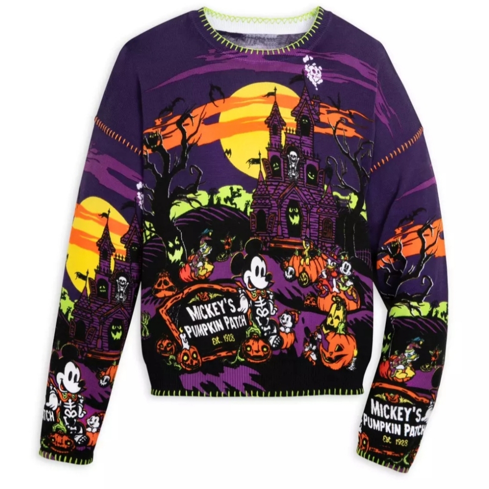 Disney Parks Mickey Mouse and Friends Halloween Sweater for Women NWT Size Small